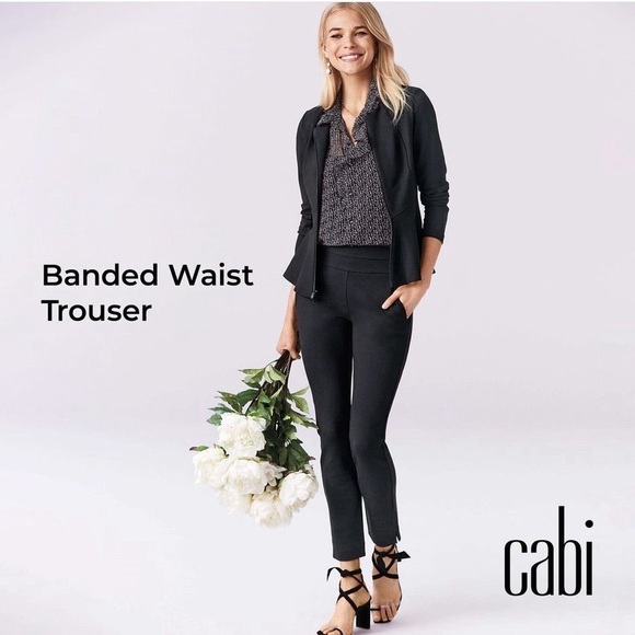 Cabi Banded Waist Trouser Women's Size 6 Black Style‎ #5866 - Picture 1 of 12